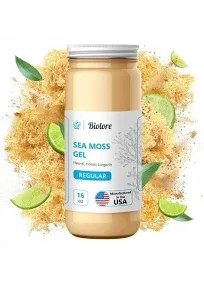 Biolore Sea Moss Gel 16Oz Made in USA Supercharge Health Wildcrafted Irish Seamoss