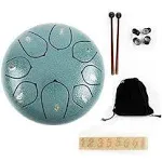 CozyKit Steel Tongue Drum 6inch Tongue Drum for Kids Preschool Activities Drum Instrument Steel Tongue Drum