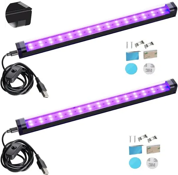 Black Light Bar 10W 1Ft LED Blacklight for Fluorescent Tapestry Poster Body Pain