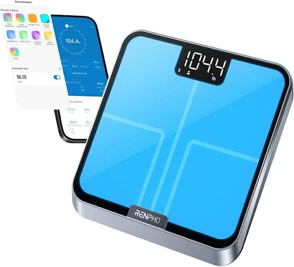 Renpho Smart Scale for Body Weight with Customize Scale Colors Rechargeable