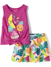 The Children's Place baby-girls And Toddler Sleeveless Tank Top and Skort 2-piece Set