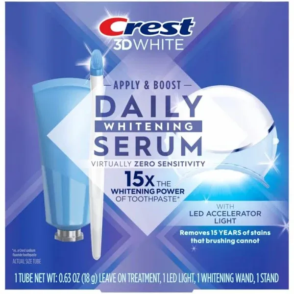 Crest Whitening Emulsions with LED Accelerator Light Leave-On Teeth Whitening Treatment