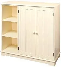 LTD Commodities Beadboard Wooden Storage Unit