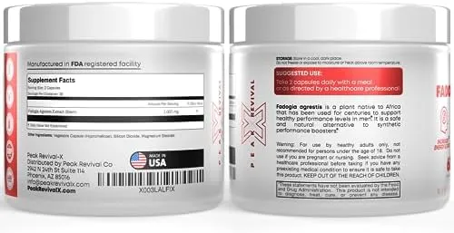 Peak Revival-X Fadogia Agrestis 1000mg Per Serving Supplement