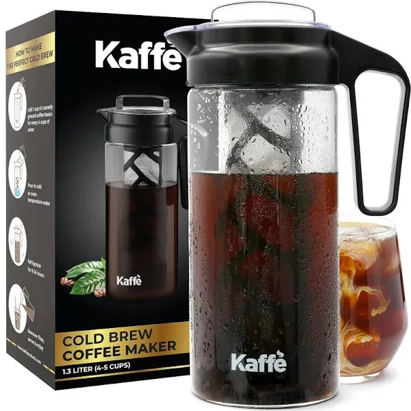 Cold Brew Coffee Maker, 1.3L cold brew pitcher, Cold brew coffee and Tea Brewer