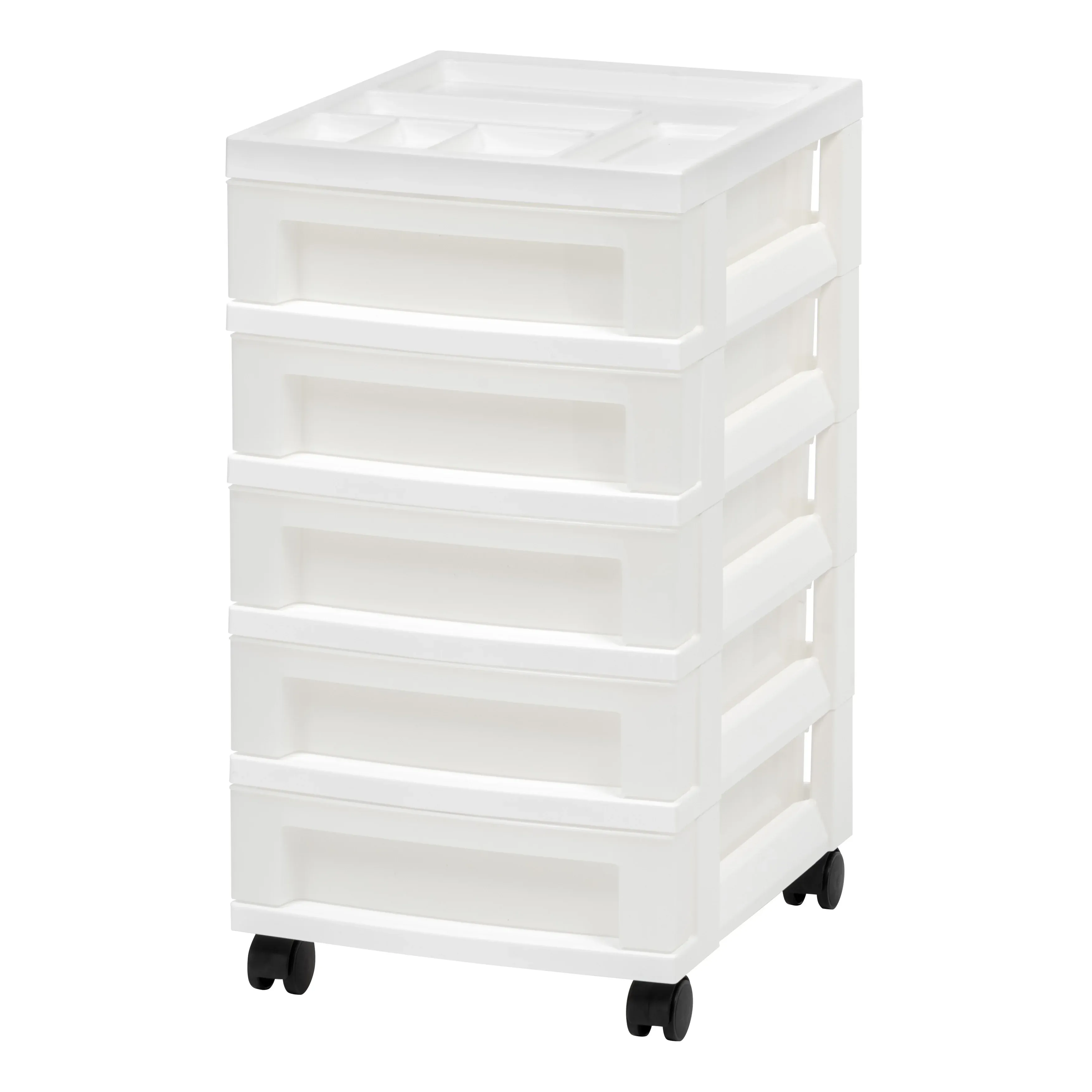 Iris 9-Drawer Storage Cart with Organizer Top