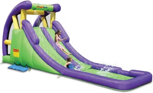 Bounceland Double Water Slide with Splash Pool