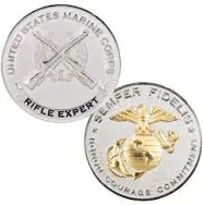 Medals of America USMC Rifle Expert Challenge Coin