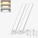 Olafus Rechargeable Under Cabinet Light 34 LED 7.87 Inch Motion Sensor Kitche...