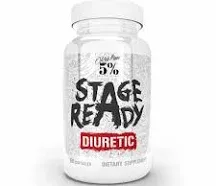 5% Nutrition Stage Ready Diuretic | Extra Strength Competition Diuretic | Fast Acting Weight Cut, Water Retention & Bloat Relief | Natural Formula w/Dandelion Root, Shavegrass, Uva Ursi (60 Pills)