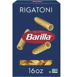 Barilla Semolina Wheat &amp; Durum Wheat Flour Rigatoni Pasta (16 Ounces, Pack Of 2)