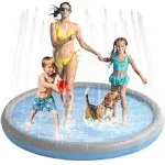 Niubya Splash Pad for Dogs and Kids Thicken Sprinkler Pad Pool Summer Water