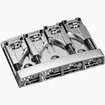 Schaller Chrome 4-string Roller Saddle Adjustable Bass Bridge BB-0318-010