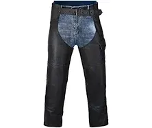 Hwk Motorcycle Leather Chaps