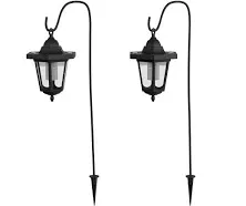 Pure Garden Hanging Solar Coach Lights with Hanging Hooks