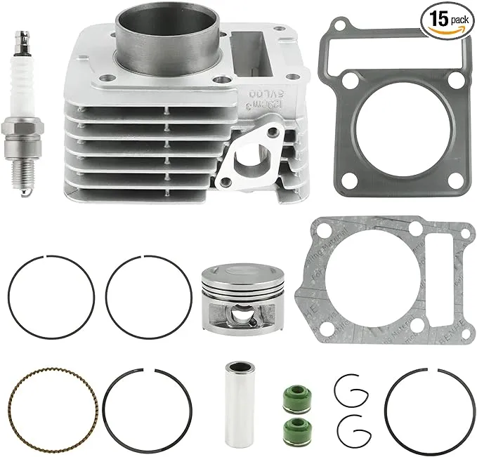 FLYPIG 57mm Big Bore Cylinder Rings Top End Kit For Yamaha TTR125 TTR125E TTR125L TTR125LE 2002-2005