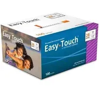 EasyTouch 1ML CC Syringe(100 Syringes) 27 Gauge 1/2" (12.7mm) U-100 - New Sealed