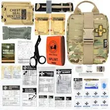 RHINO RESCUE IFAK Trauma First Aid Kit Molle Medical Pouch for Car Home Trave...