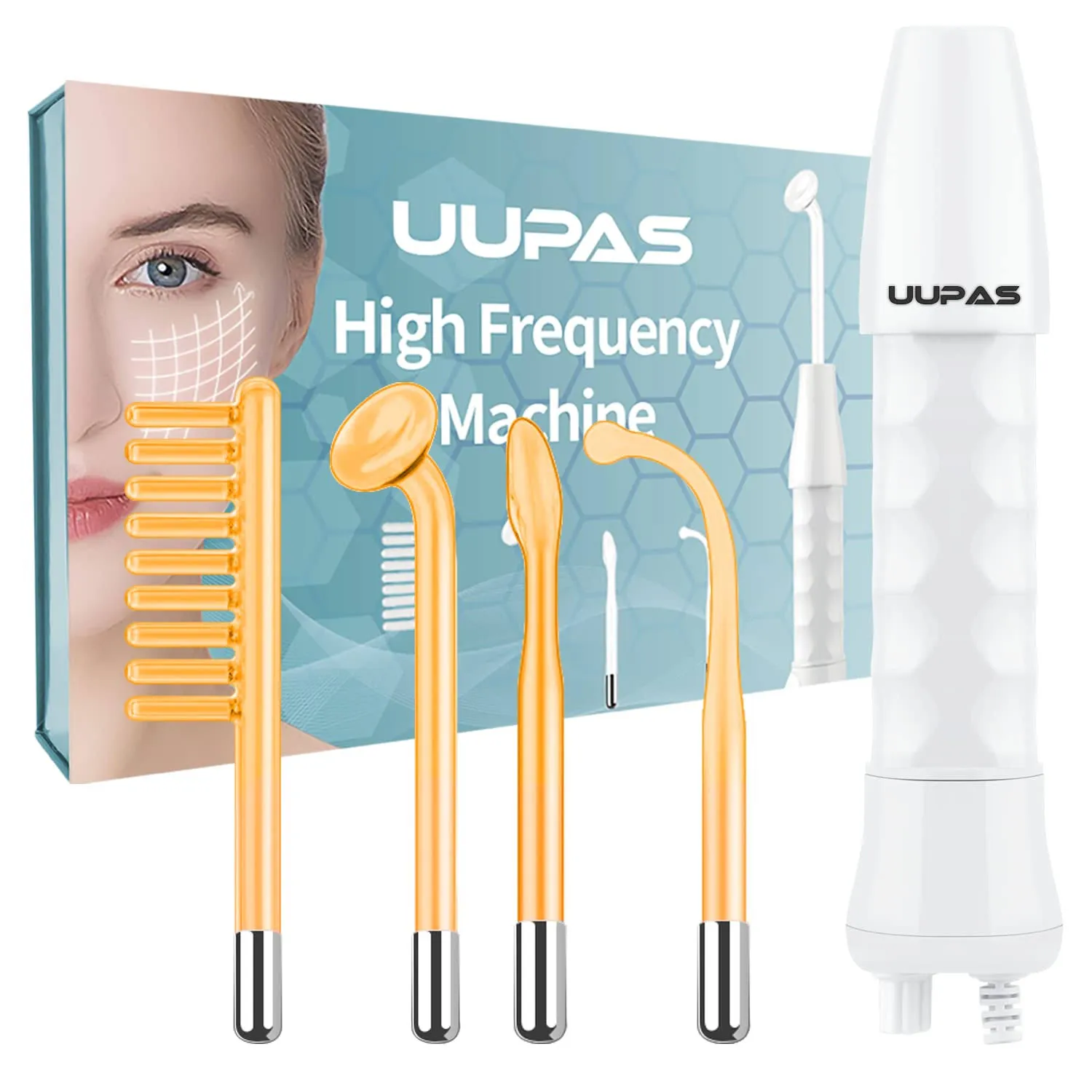 High Frequency Facial Wand - UUPAS Portable High Frequency Facial Skin Device