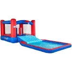 Sunny &amp; Fun | Inflatable Water Slide, Blow up Pool &amp; Bounce House - Blue | Realry