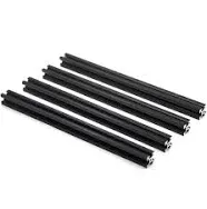 Iverntech 4pcs 300mm 2020 V Type Black European Standard Anodized Linear Rail Aluminum Profile Extrusion for DIY 3D Printer and CNC Machine