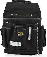 CLC Custom Leathercraft 5505 Professional Electrician's Tool Pouch, Ballistic Poly, 12Pocket , Black