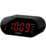 Timex T231B.EXv23 - AM/FM Dual Alarm Clock Radio with 1.2 Inch LED Display Black