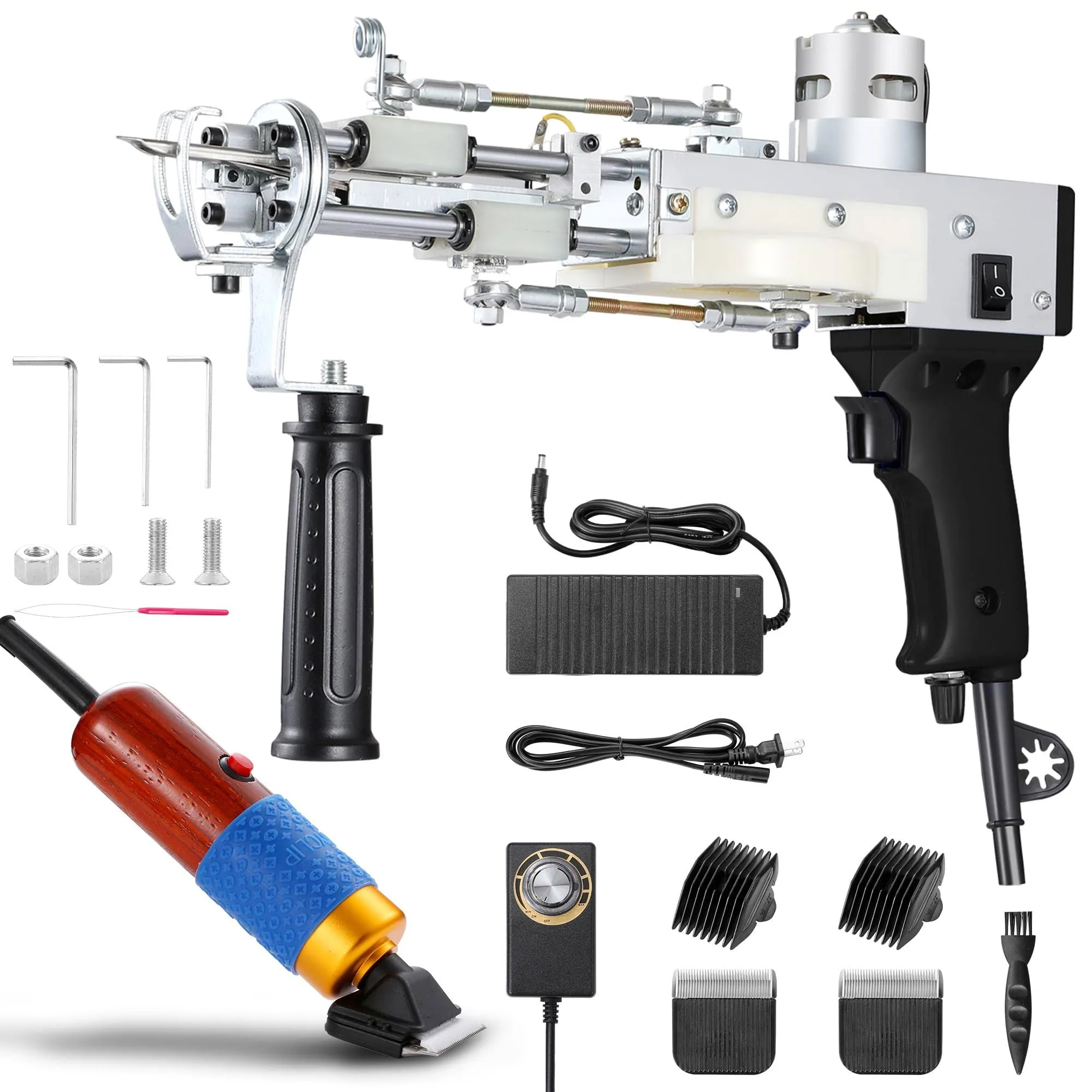 Carpet Tufting Gun and Trimmer Kit, 2-in-1 Cut and Loop Pile Carpet Gun and ...