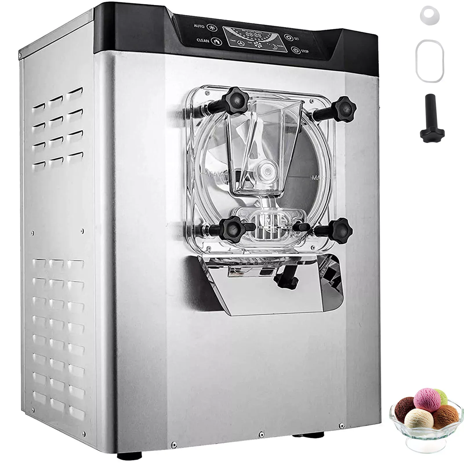 VEVOR Commercial Frozen Hard Ice Cream Machine Maker 20 L/H Yogurt Ice Cream Maker