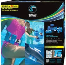 Sunlite Sports Water Workout Combo Set, High Density Water Weight, Performance