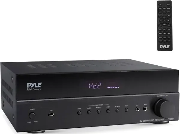 Pyle 5.2 Channel Hi-Fi Home Theater Receiver - 1000W MAX Wireless BT Surround Sound Stereo Amplifier System with 4k Ultra HD Support, MP3/USB/DAC/FM Radio, Ideal for Immersive Home Audio Experience