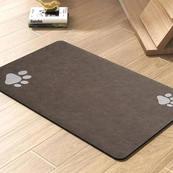 PADOOR Pet Feeding Mat-Absorbent Dog Mat for Food and Water Bowl-No Stains Quick ...