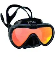 Tidal Mask - Advanced Anti Fog Diving Mask for Scuba Diving, Snorkeling, Free Diving and Swimming. Wide-Angle Tempered Glass Single Lens - Best Anti Fog Scuba Mask, Snorkel Mask, Dive Mask for Adults.