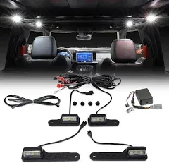 IAG 4pc Interior LED Dome Light Kit V2 with Harness for 2021+ Ford Bronco