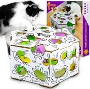 HEX Interactive Treat Maze - Cat Treat Puzzle Box- Treat-Hunt Puzzle Toy NEW