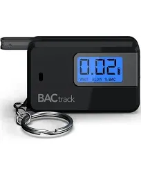 BACtrack Go Keychain Breathalyzer Black | Ultra-Portable Pocket Keyring Alcohol