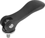 Kipp K2120.1501106X<wbr/>30 Cam Lever Size: 1 M06x30, A=70,4, B=21,5, Aluminum Black