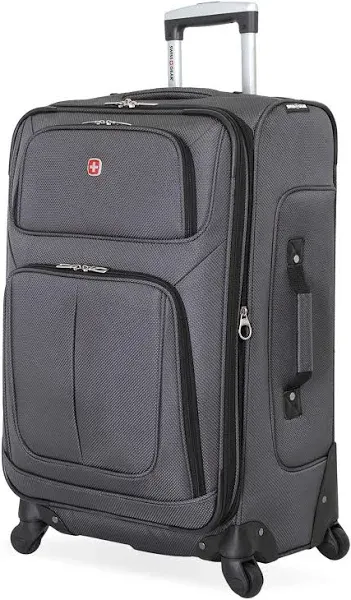 Sion Softside Expandable Roller Luggage, Blue, Checked-Medium