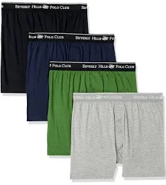 Beverly Hills Polo Club Men&#039;s XL  Knit Boxers Underwear Pack of 4 Super Soft