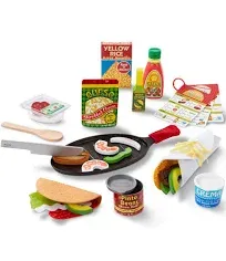 Fill &amp; Fold Taco &amp; Tortilla Set, 43 Pieces – Sliceable Wooden Mexican Play Food