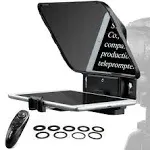 Desview T3 Portable Teleprompter for iPad Tablet iPhone Up to 11 inch, High Definition 70/30 Beam Splitter Glass with Remote Control for DSLR Camera