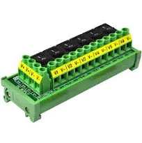 Mount 6 Channel Switch DC Power Distribution Strip Module