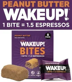 Wake UP! Caffeinated Protein Bites Gluten Free 175mg of Caffeine Energy