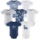 The Peanutshell Blue Camo Baby Bodysuits for Boys, 7-Pack, 9-12 Months