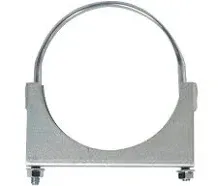 5&#034; U Bolt Saddle Exhaust Clamp - Zinc Plated Flat Band