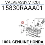 HONDA GENUINE 15830-RAA-A01 VTC OIL Control Valve Assembly OEM Car Parts Japan