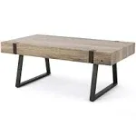 Noble House Abitha Faux Wood Coffee Table