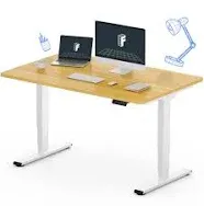 FLEXISPOT E6 Essential Standing Desk 3 Stages Dual Motor Electric 60x24 Inch Whole-Piece Board Height Adjustable Desk Electric Sit Stand Desk(Black Frame + White Desktop, 2 Packages)