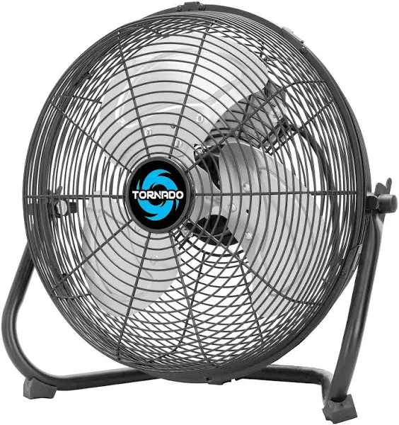 Tornado High Velocity Metal Floor Fan, 3-Speed Powerful Cooling for Industrial, Commercial, and Home Spaces