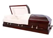 Overnight Caskets Presidential Mahogany Funeral Casket